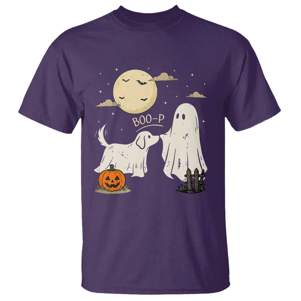 Boo Boo-p Dog Ghost T Shirt Funny Halloween Dog Lovers