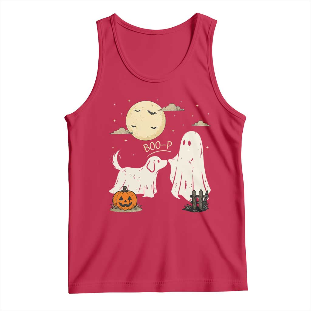 Boo Boo-p Dog Ghost Tank Top Funny Halloween Dog Lovers