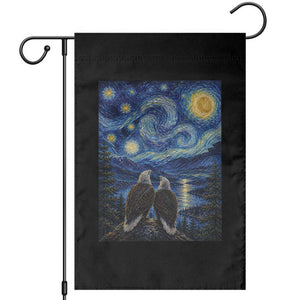 Jackie and Shadow Bald Eagles of Big Bear Lake Starry Night Style Garden Flag