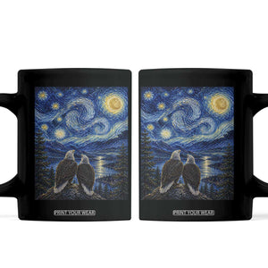 Jackie and Shadow Bald Eagles of Big Bear Lake Starry Night Style Coffee Mug