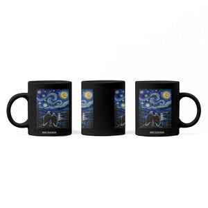 Jackie and Shadow Bald Eagles of Big Bear Lake Starry Night Style Coffee Mug