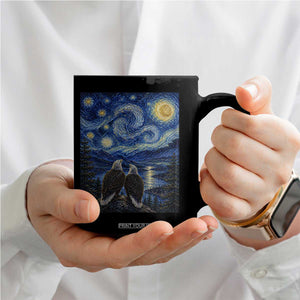 Jackie and Shadow Bald Eagles of Big Bear Lake Starry Night Style Coffee Mug