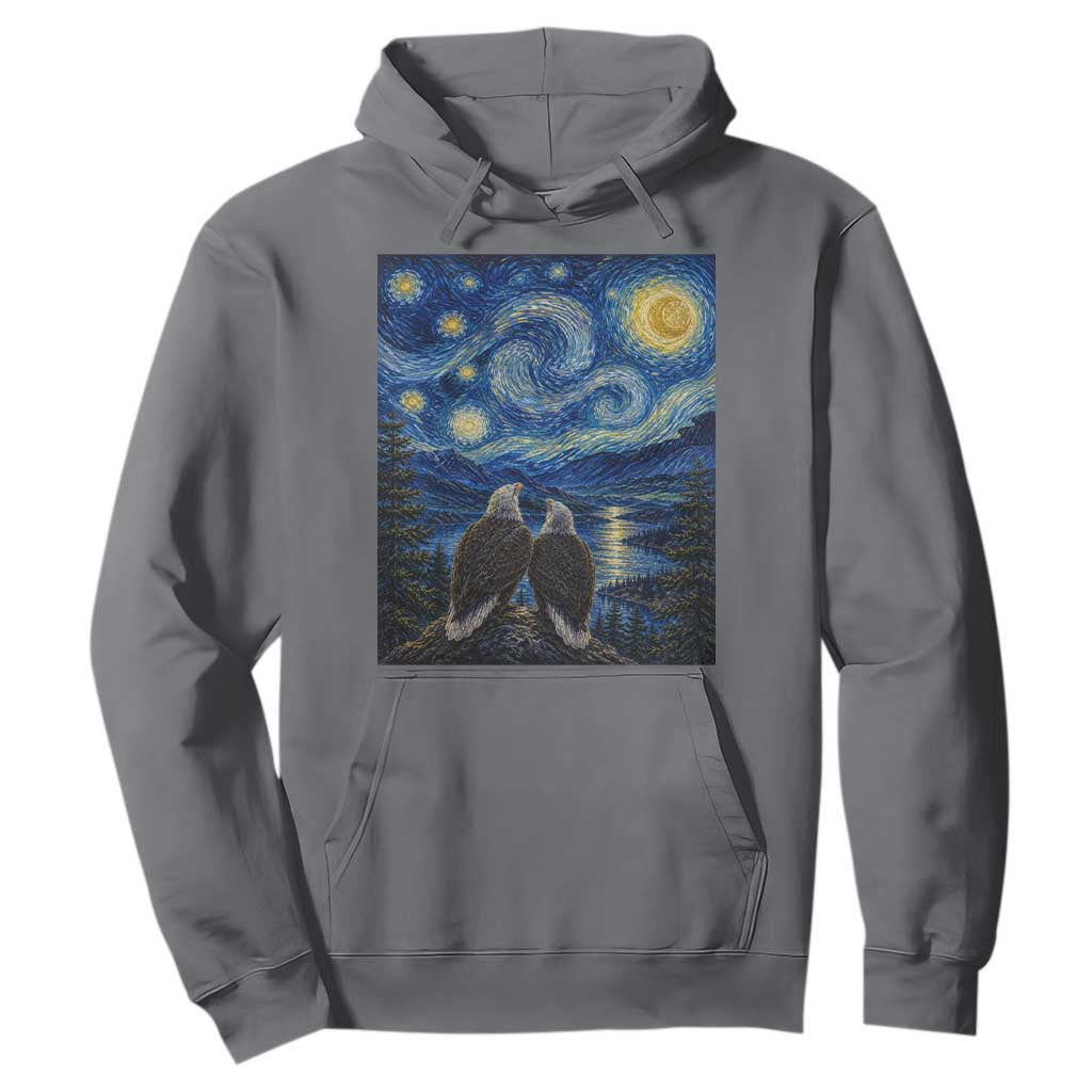 Jackie and Shadow Bald Eagles of Big Bear Lake Starry Night Style Hoodie