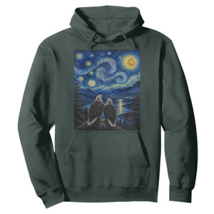 Jackie and Shadow Bald Eagles of Big Bear Lake Starry Night Style Hoodie