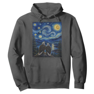 Jackie and Shadow Bald Eagles of Big Bear Lake Starry Night Style Hoodie