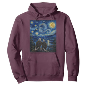 Jackie and Shadow Bald Eagles of Big Bear Lake Starry Night Style Hoodie