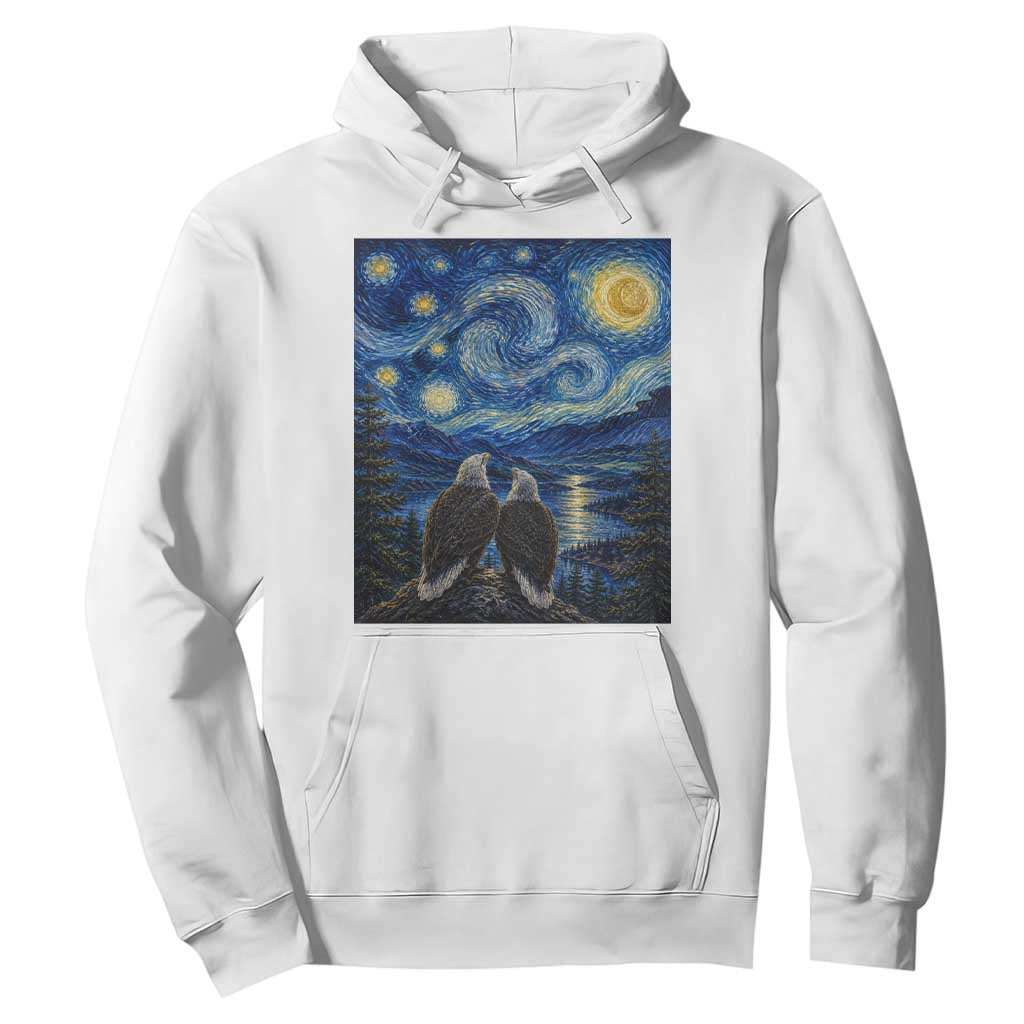 Jackie and Shadow Bald Eagles of Big Bear Lake Starry Night Style Hoodie