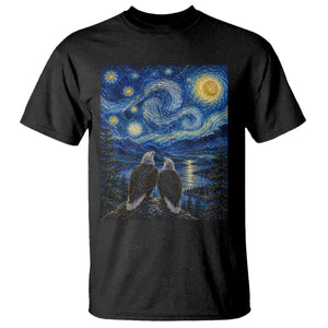 Jackie and Shadow Bald Eagles of Big Bear Lake Starry Night Style T Shirt