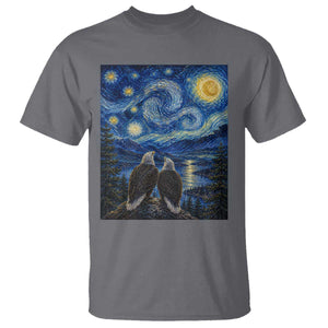Jackie and Shadow Bald Eagles of Big Bear Lake Starry Night Style T Shirt