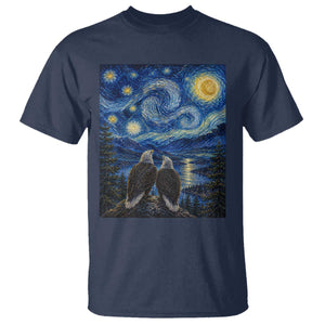 Jackie and Shadow Bald Eagles of Big Bear Lake Starry Night Style T Shirt
