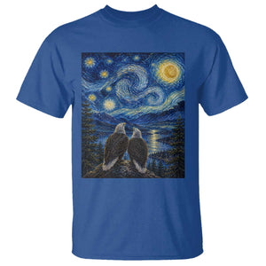 Jackie and Shadow Bald Eagles of Big Bear Lake Starry Night Style T Shirt