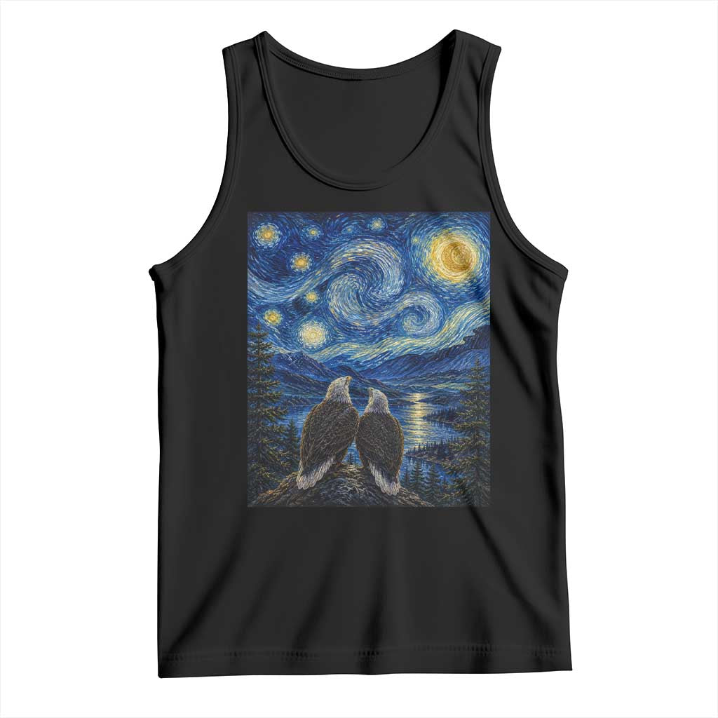 Jackie and Shadow Bald Eagles of Big Bear Lake Starry Night Style Tank Top