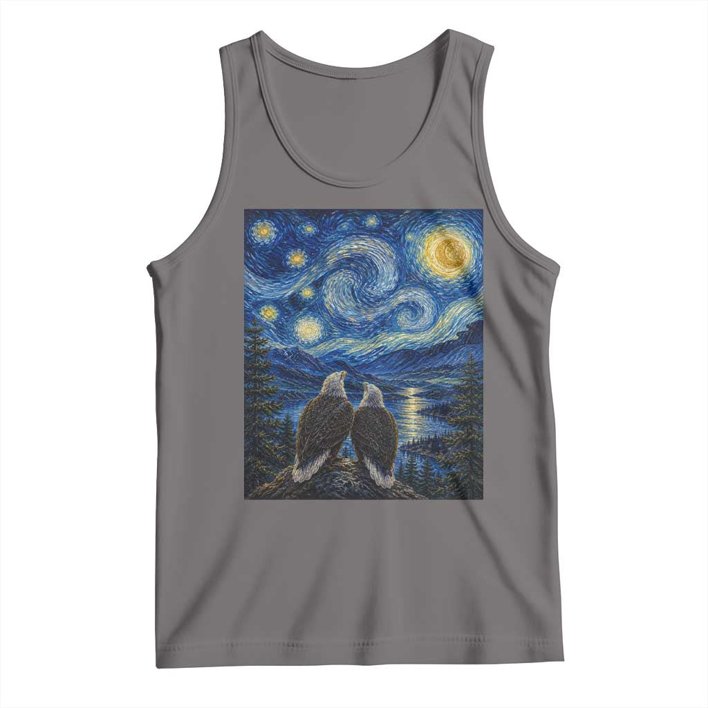 Jackie and Shadow Bald Eagles of Big Bear Lake Starry Night Style Tank Top