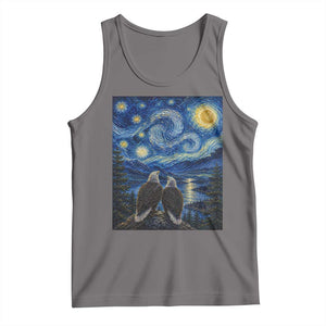 Jackie and Shadow Bald Eagles of Big Bear Lake Starry Night Style Tank Top