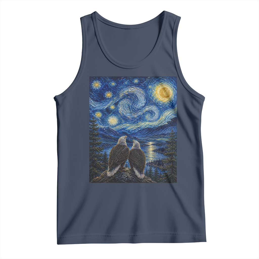 Jackie and Shadow Bald Eagles of Big Bear Lake Starry Night Style Tank Top