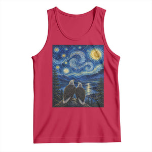 Jackie and Shadow Bald Eagles of Big Bear Lake Starry Night Style Tank Top
