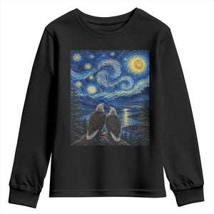 Jackie and Shadow Bald Eagles of Big Bear Lake Starry Night Style Youth Sweatshirt