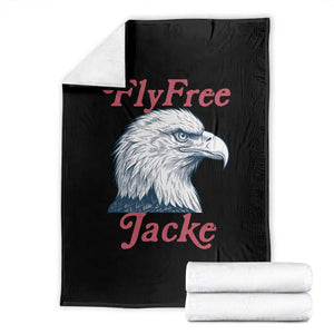 Fly Free Jackie Bald Eagle Memorial Throw Blanket