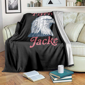 Fly Free Jackie Bald Eagle Memorial Throw Blanket