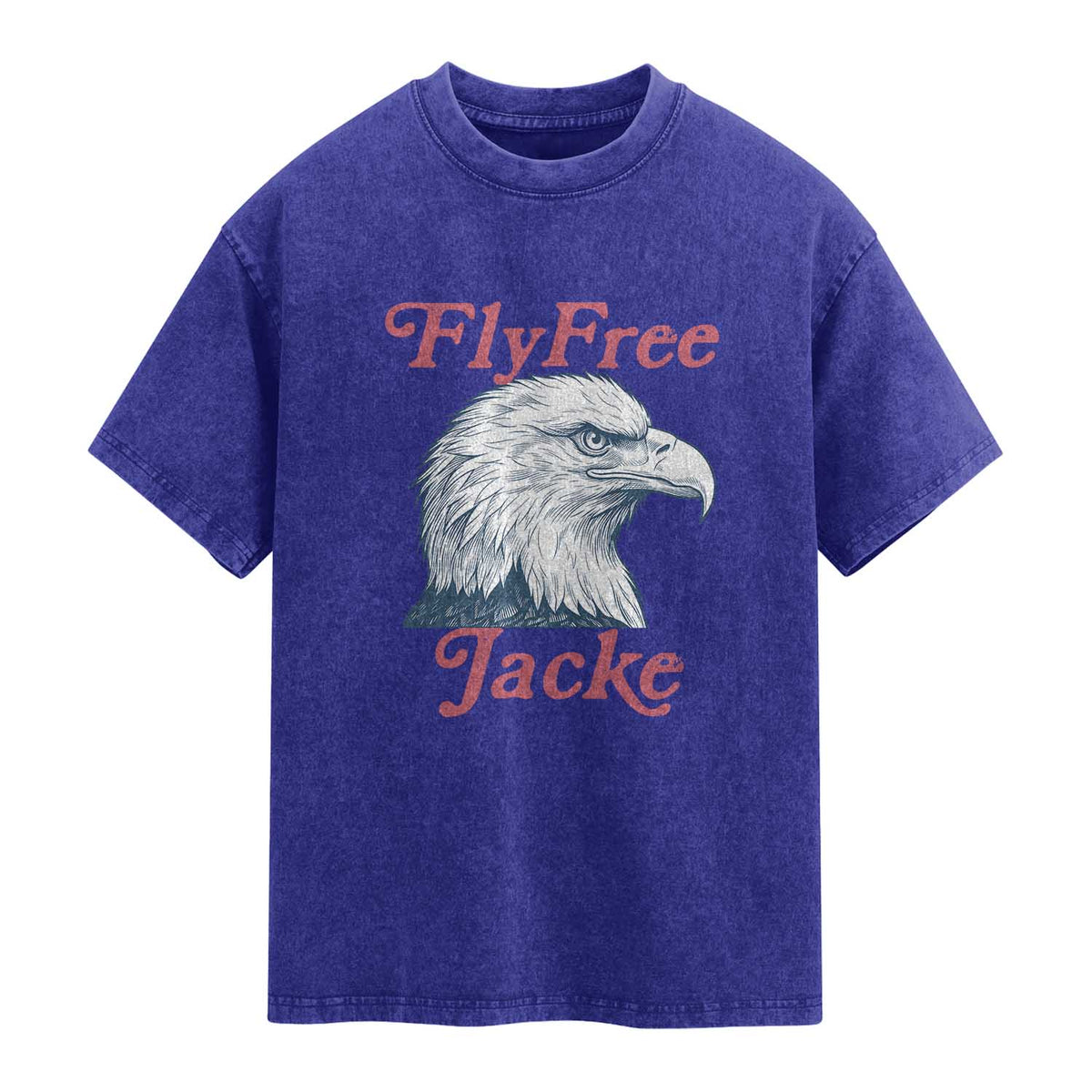 Fly Free Jackie Bald Eagle Memorial Washed Cotton T-Shirt