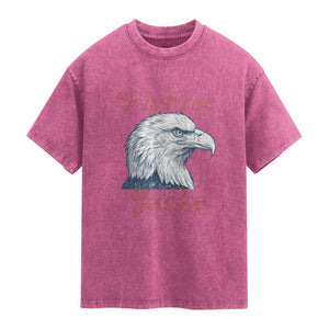Fly Free Jackie Bald Eagle Memorial Washed Cotton T-Shirt