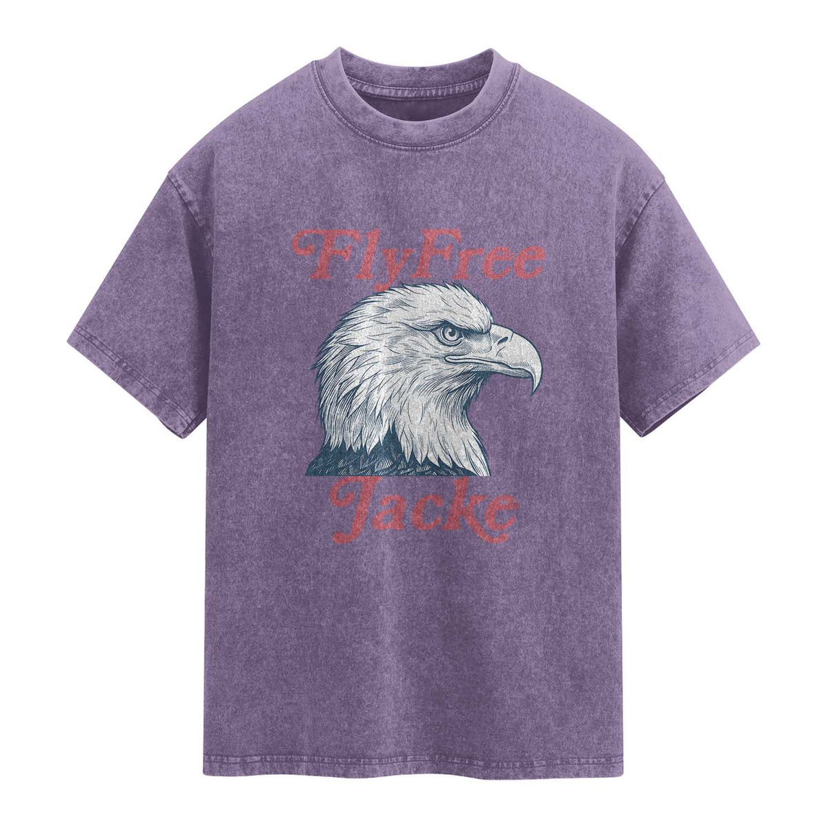 Fly Free Jackie Bald Eagle Memorial Washed Cotton T-Shirt