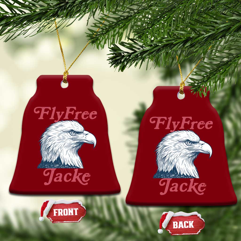 Fly Free Jackie Bald Eagle Memorial Ceramic Ornament