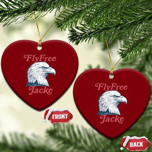 Fly Free Jackie Bald Eagle Memorial Ceramic Ornament