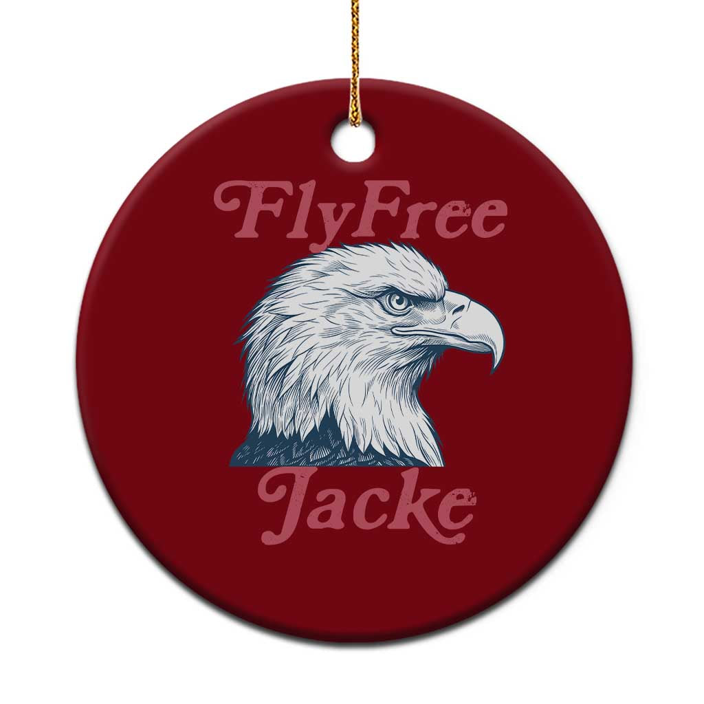 Fly Free Jackie Bald Eagle Memorial Ceramic Ornament