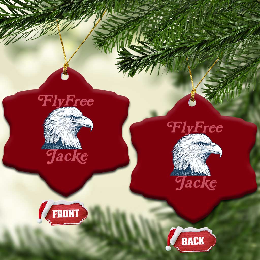 Fly Free Jackie Bald Eagle Memorial Ceramic Ornament