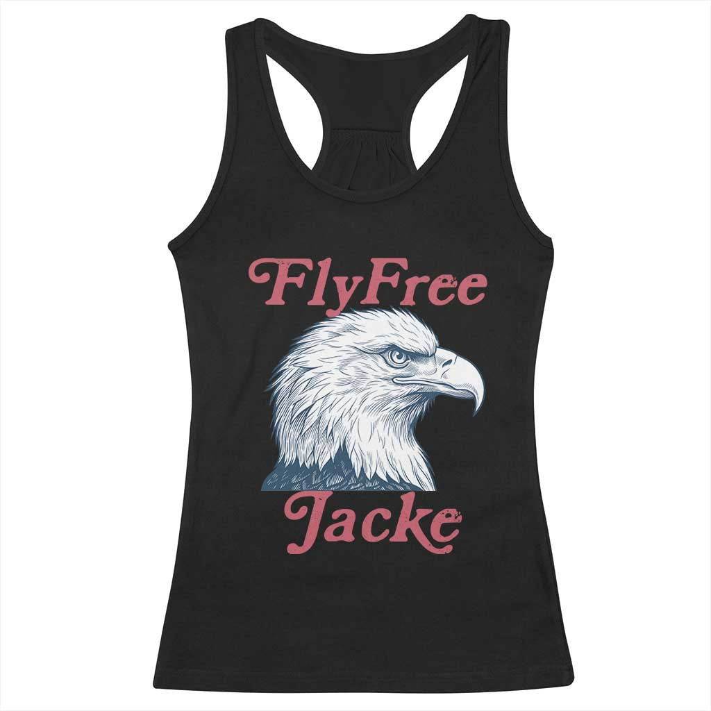 Fly Free Jackie Bald Eagle Memorial Racerback Tank Top