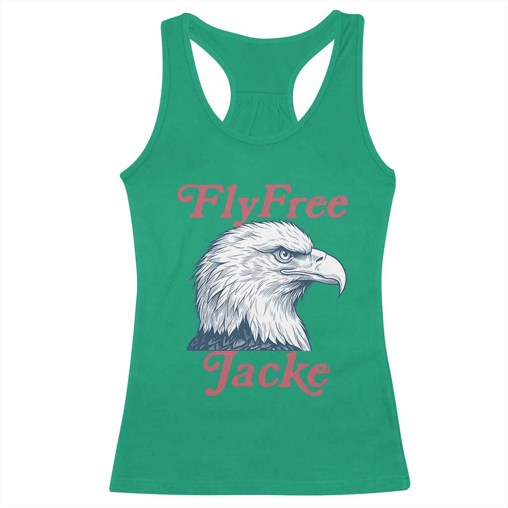 Fly Free Jackie Bald Eagle Memorial Racerback Tank Top