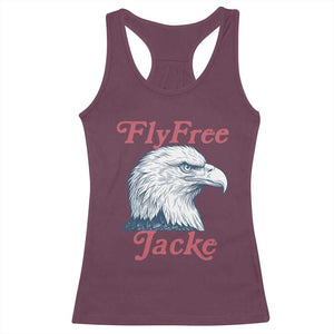 Fly Free Jackie Bald Eagle Memorial Racerback Tank Top