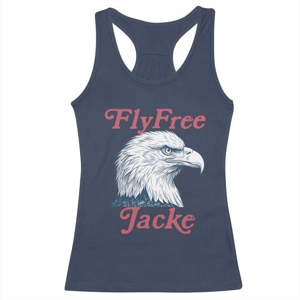 Fly Free Jackie Bald Eagle Memorial Racerback Tank Top