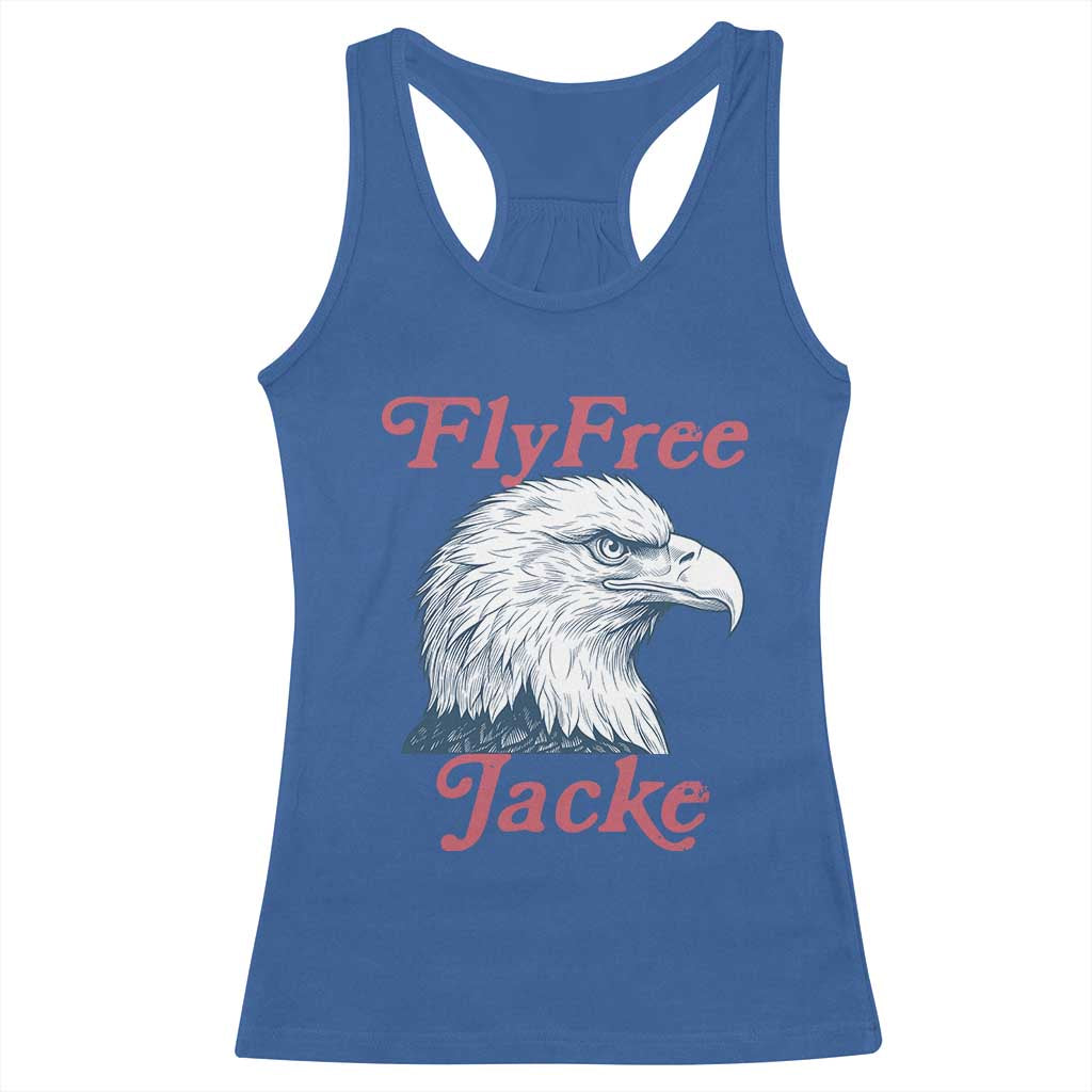 Fly Free Jackie Bald Eagle Memorial Racerback Tank Top