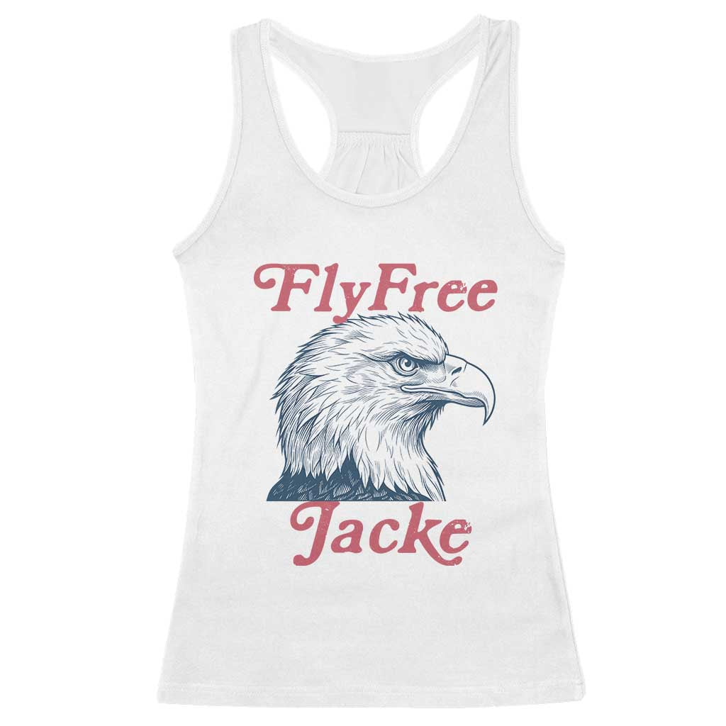 Fly Free Jackie Bald Eagle Memorial Racerback Tank Top