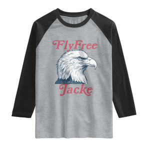 Fly Free Jackie Bald Eagle Memorial Raglan Shirt