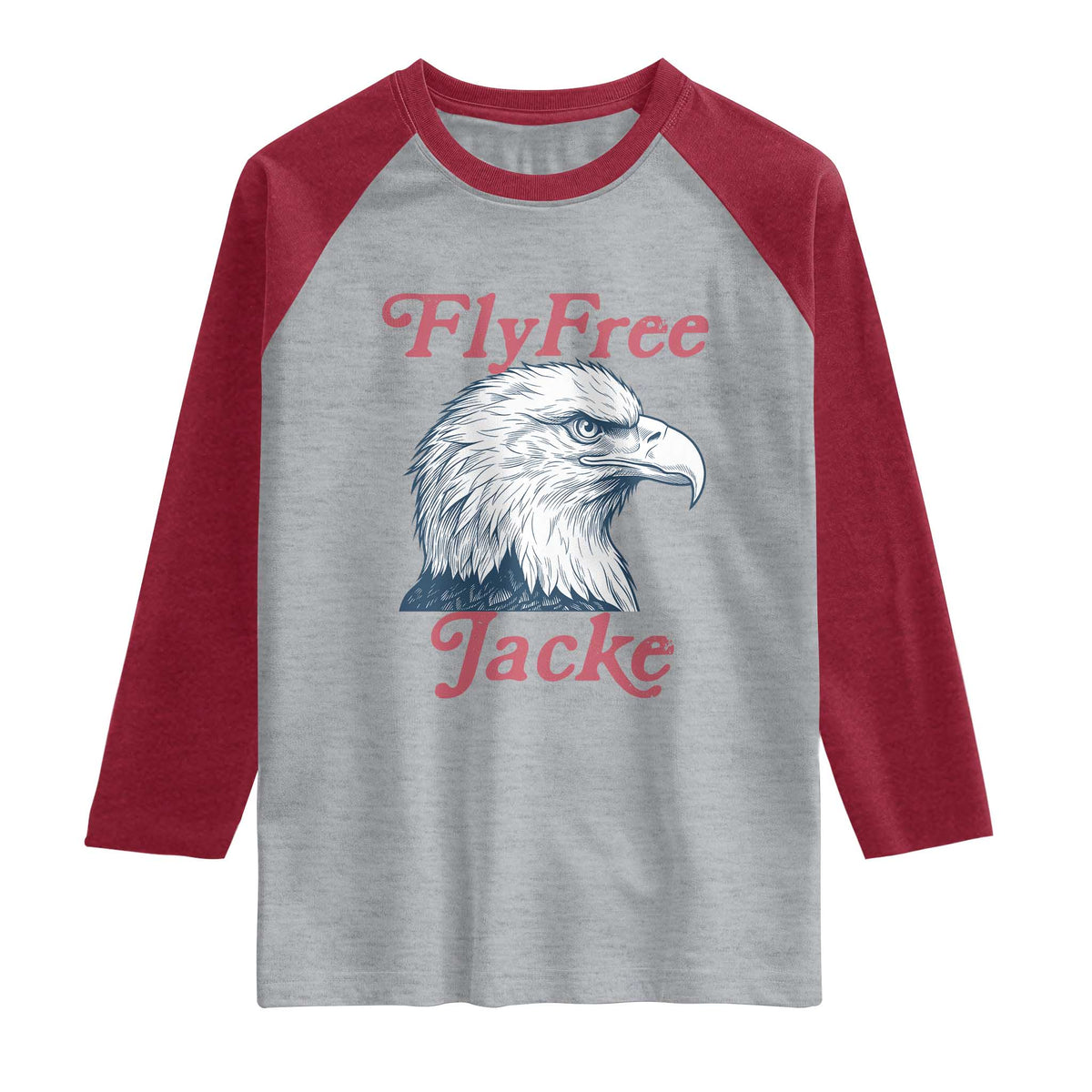 Fly Free Jackie Bald Eagle Memorial Raglan Shirt