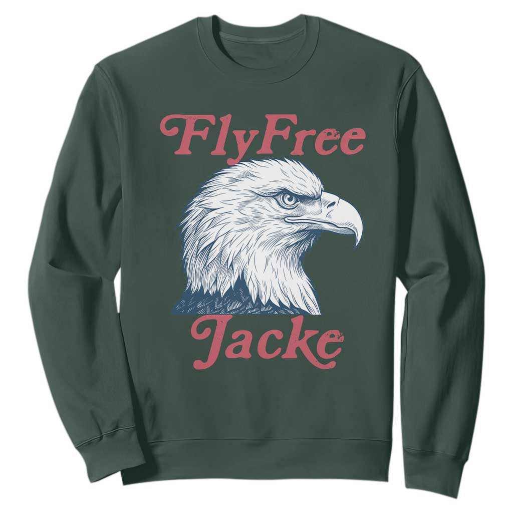 Fly Free Jackie Bald Eagle Memorial Sweatshirt
