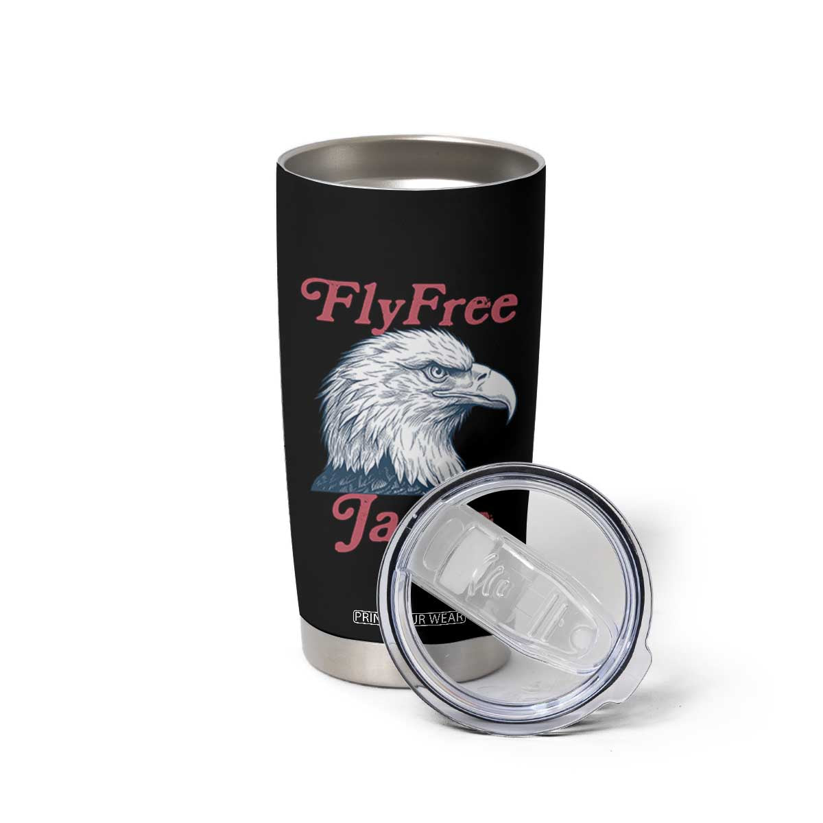 Fly Free Jackie Bald Eagle Memorial Tumbler Cup