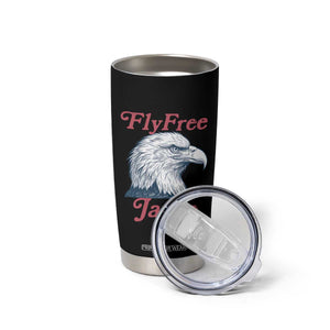 Fly Free Jackie Bald Eagle Memorial Tumbler Cup