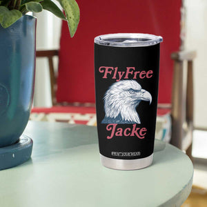 Fly Free Jackie Bald Eagle Memorial Tumbler Cup