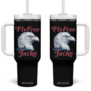 Fly Free Jackie Bald Eagle Memorial Tumbler With Handle