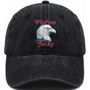 Fly Free Jackie Bald Eagle Memorial Washed Cotton Baseball Cap