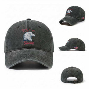 Fly Free Jackie Bald Eagle Memorial Washed Cotton Baseball Cap