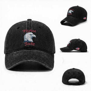 Fly Free Jackie Bald Eagle Memorial Washed Cotton Baseball Cap