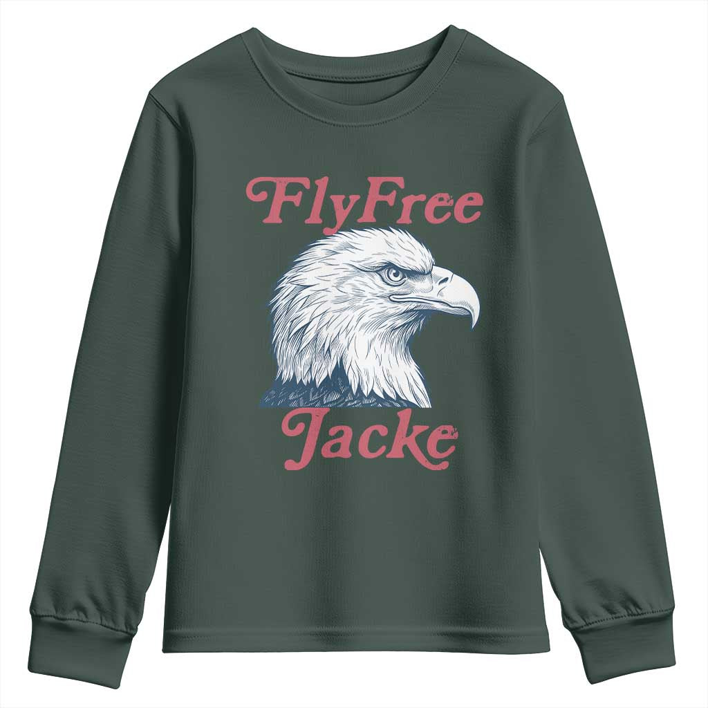 Fly Free Jackie Bald Eagle Memorial Youth Sweatshirt