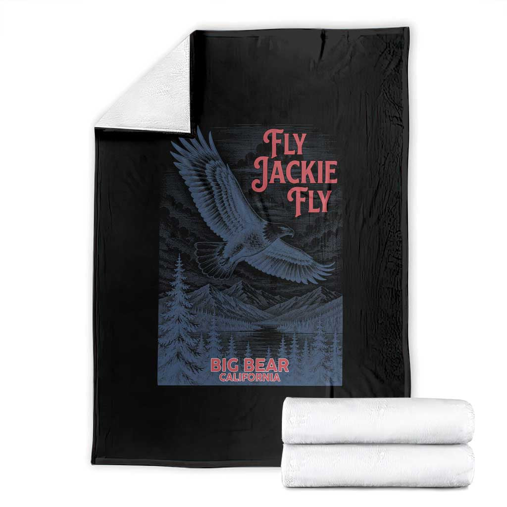 Jackie The Big Bear Eagle Supports California Wildlife Throw Blanket