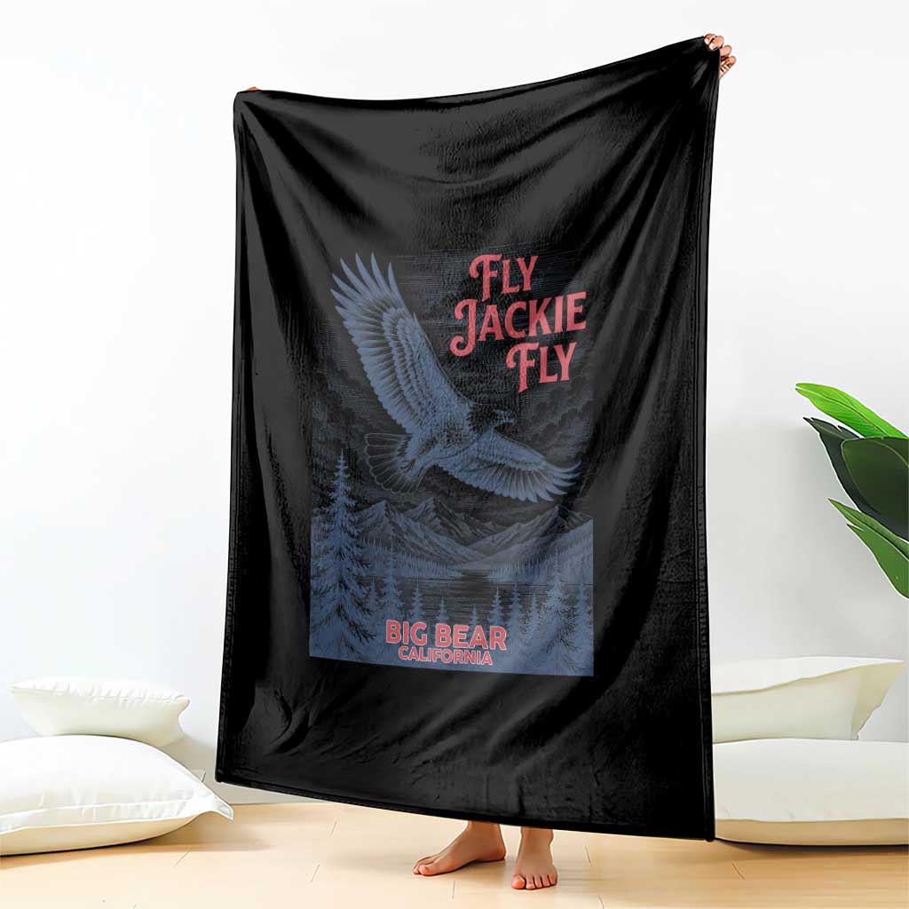 Jackie The Big Bear Eagle Supports California Wildlife Throw Blanket