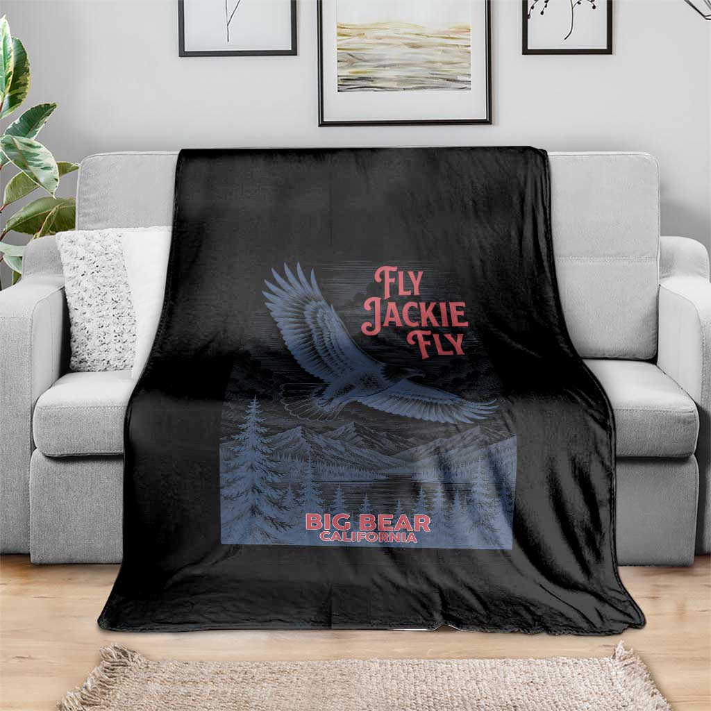 Jackie The Big Bear Eagle Supports California Wildlife Throw Blanket